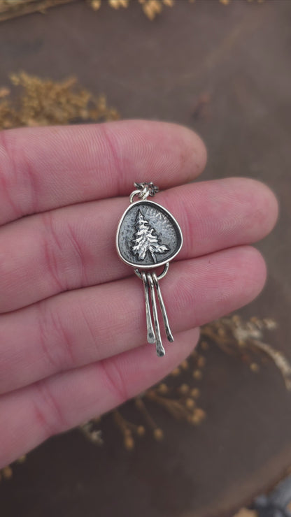 Lone Pine Sterling Silver Necklace with Fringe