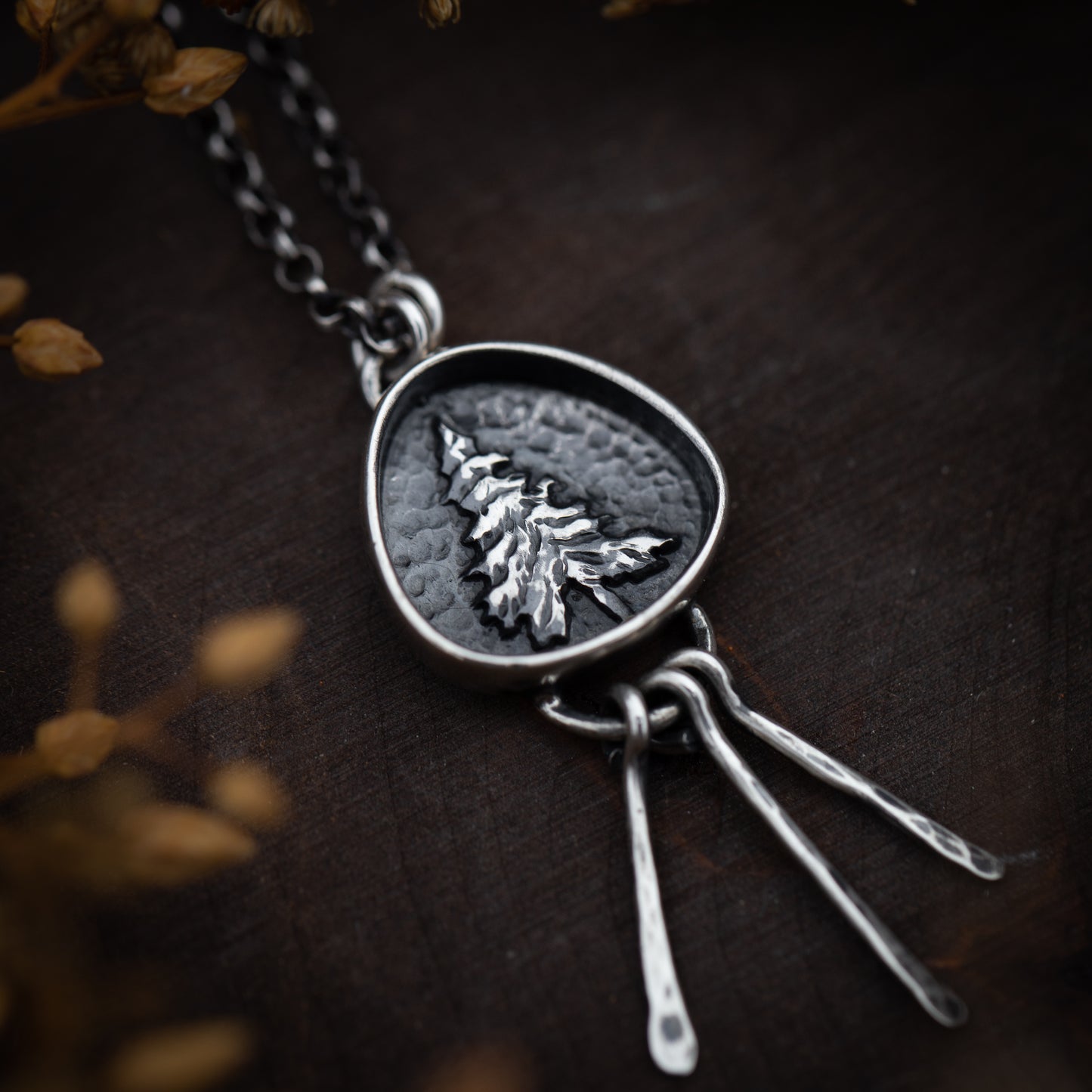 Lone Pine Sterling Silver Necklace with Fringe