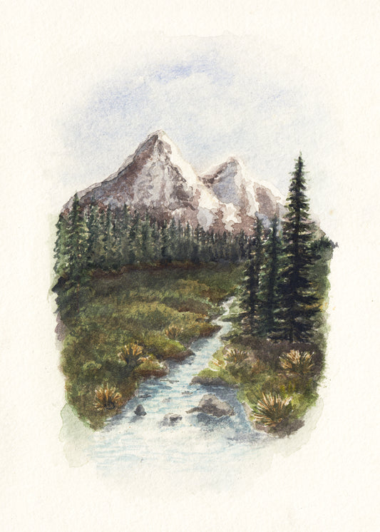 River Valley  Original  Watercolor