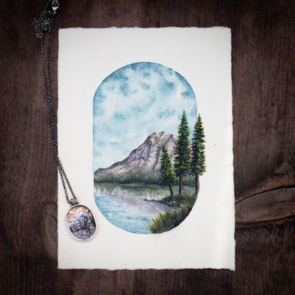 Alpine Lake Giclee Watercolor Print