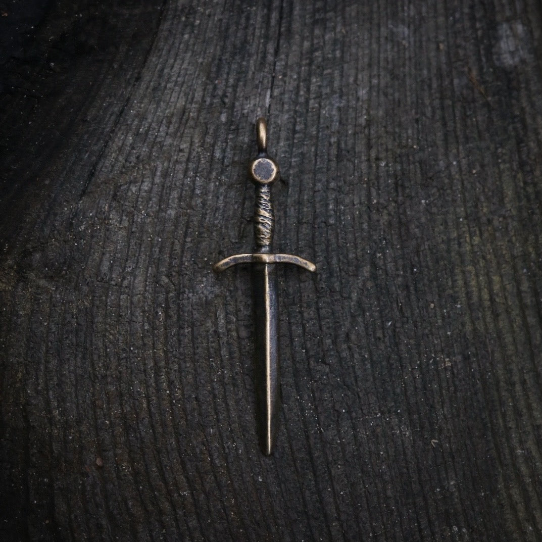 *Made-To-Order* Sword Necklace Sterling Silver or Bronze