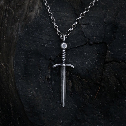 *Made-To-Order* Sword Necklace Sterling Silver or Bronze