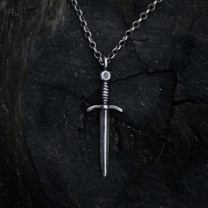 Sword Necklace Sterling Silver or Bronze