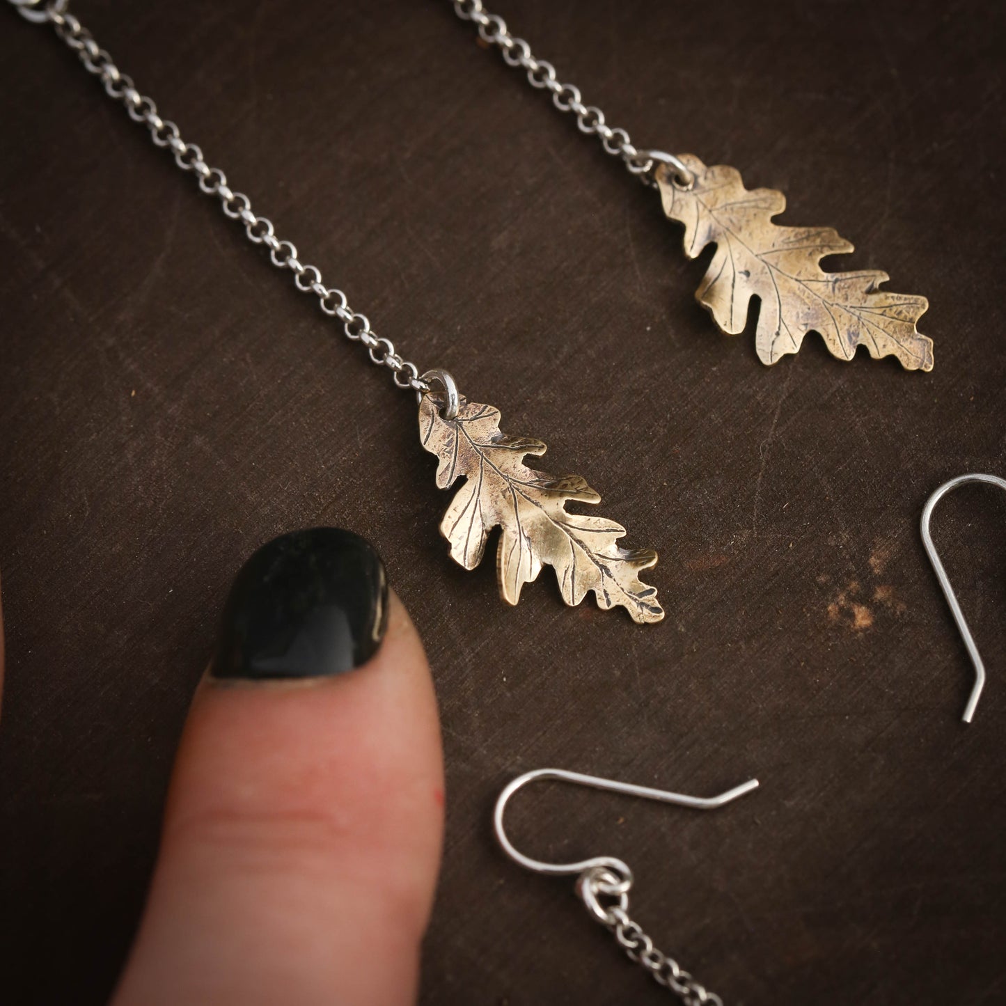 Oak Leaf Drop Earrings