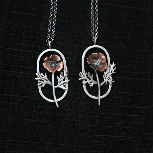 California Poppy Necklaces