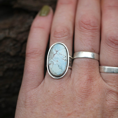 Sandhill Turquoise Sterling Silver Ring Size 6.5