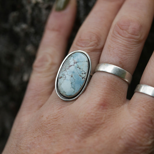Sandhill Turquoise Sterling Silver Ring Size 6.5