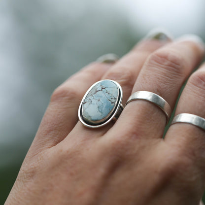 Sandhill Turquoise Sterling Silver Ring Size 6.5