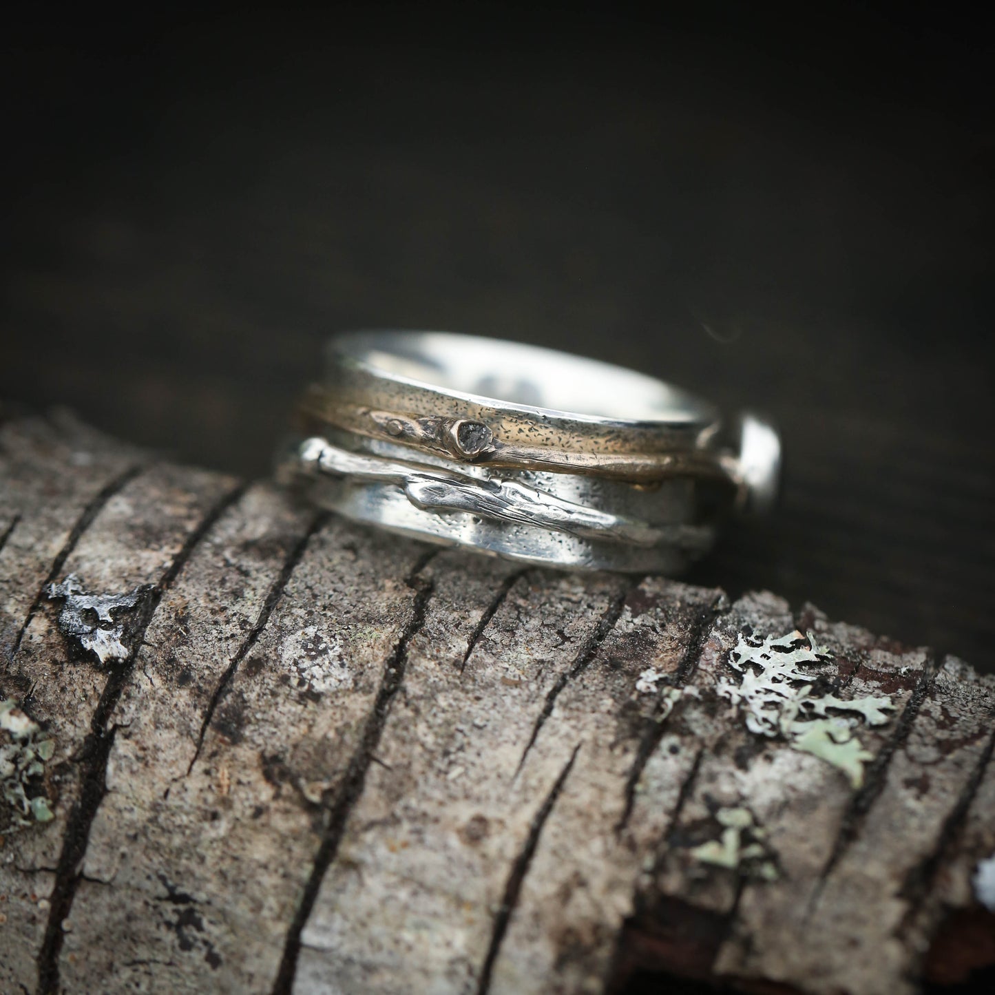 Woodland Twig Spinner Rings